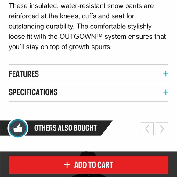 Columbia Kids Insulated Snow Pants Size Small (8) - Picture 6 of 6